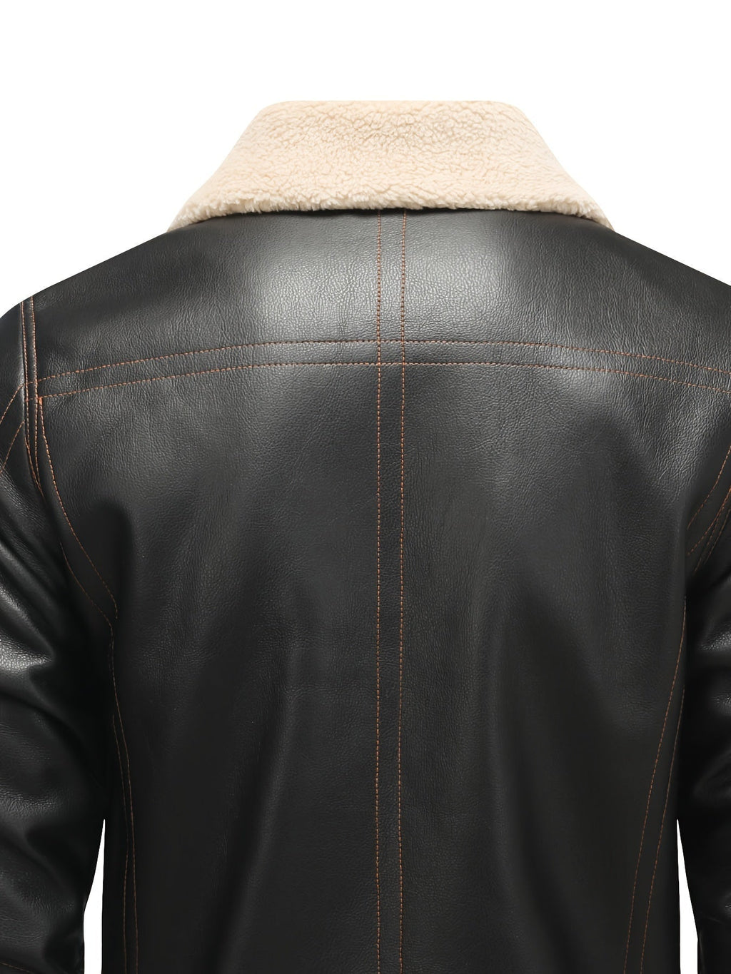 Men's Faux Leather Shearling-Style Jacket