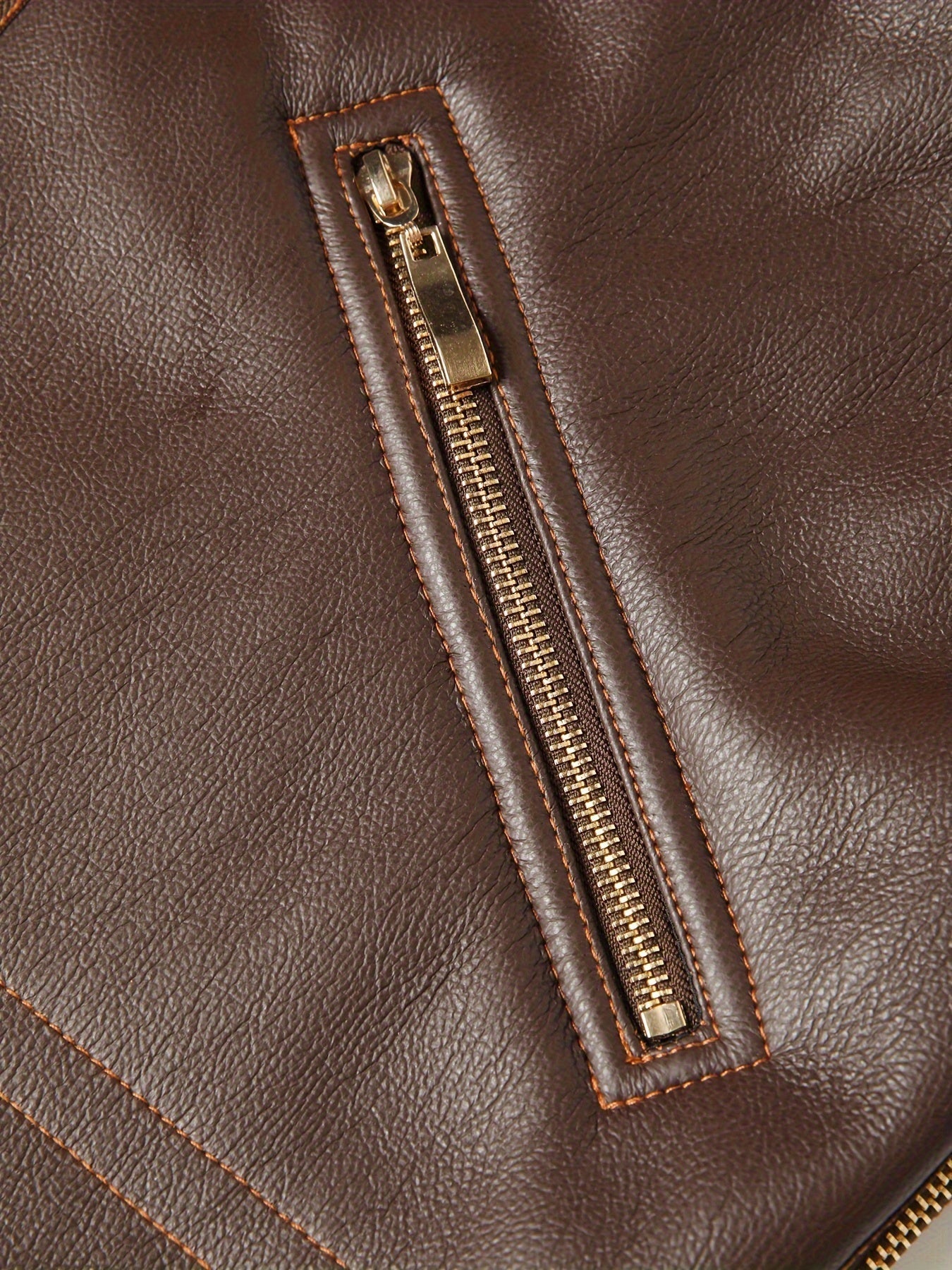 Men's Faux Leather Shearling-Style Jacket