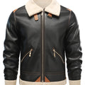 Men's Faux Leather Shearling-Style Jacket