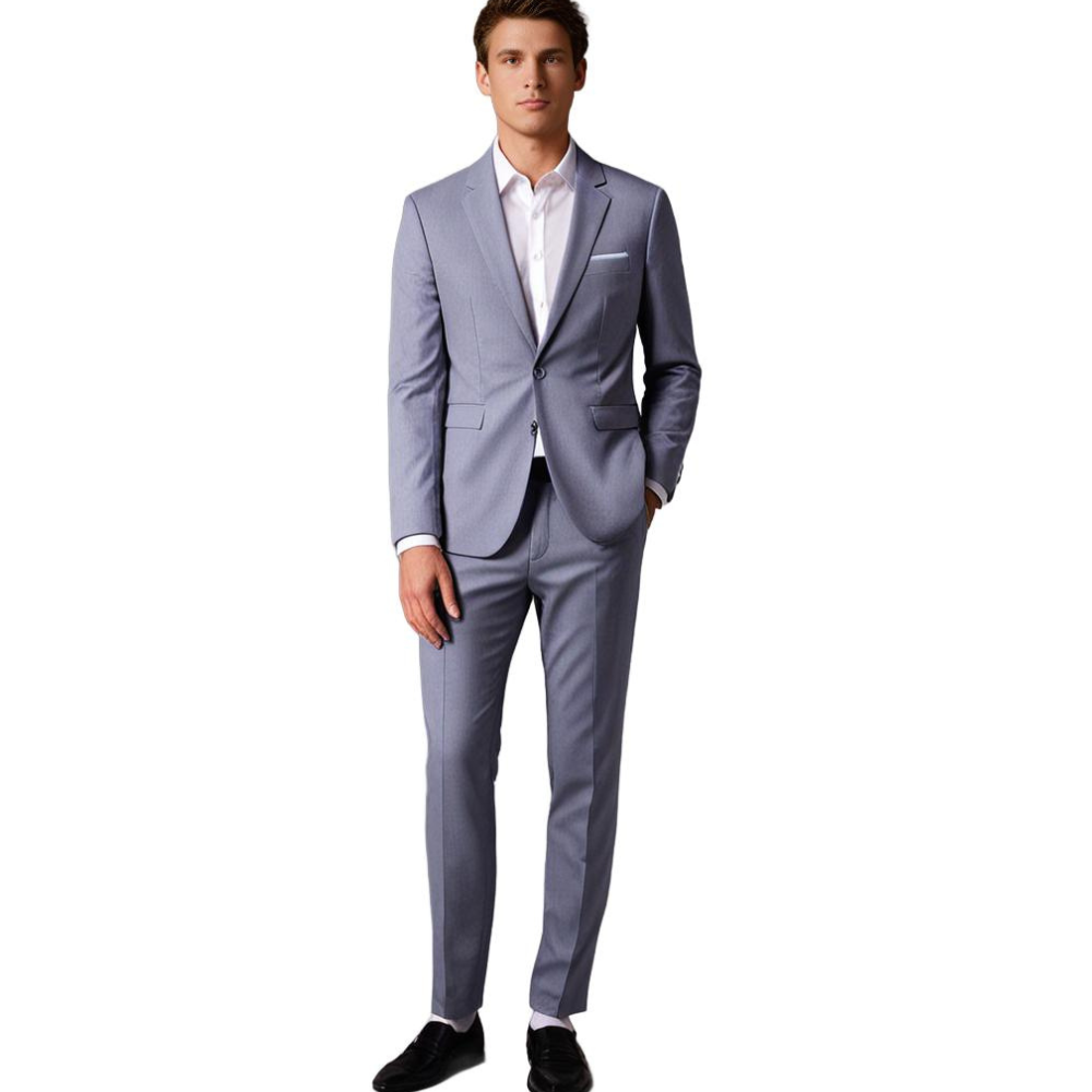 Men's Slim-Fit Two-Piece Suit in Red
