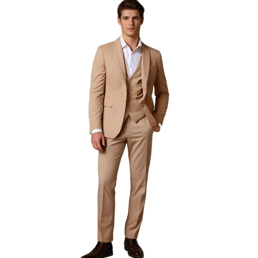 Men's Slim-Fit Two-Piece Suit in Red