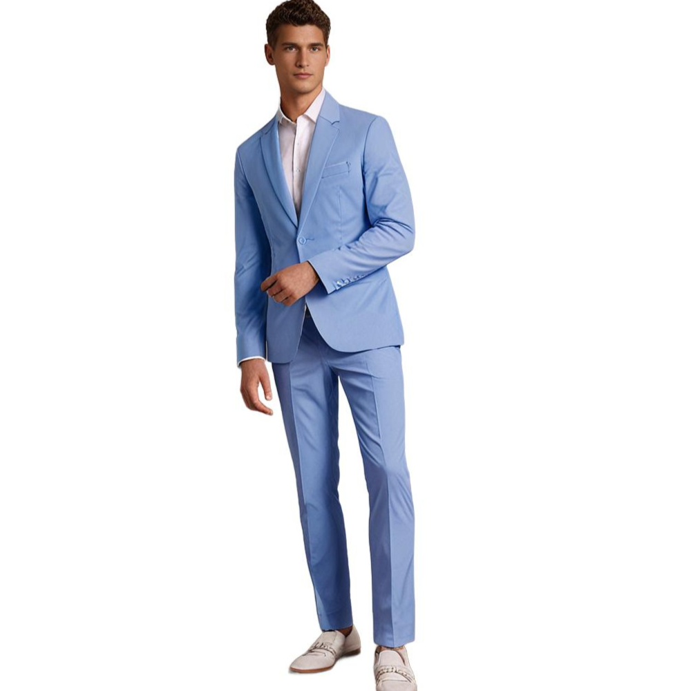 Men's Slim-Fit Two-Piece Suit in Red