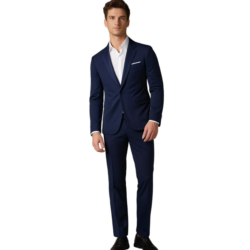 Men's Slim-Fit Two-Piece Suit in Red