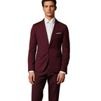 Men's Slim-Fit Two-Piece Suit in Red