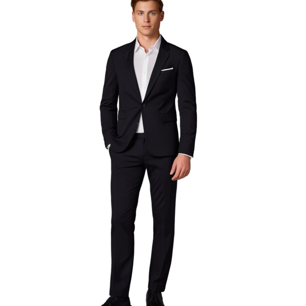 Men's Slim-Fit Two-Piece Suit in Red