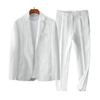Men's Linen Blazer and Trousers Suit