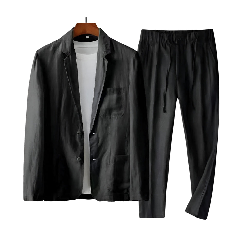 Men's Linen Blazer and Trousers Suit