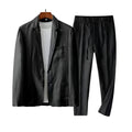 Men's Linen Blazer and Trousers Suit