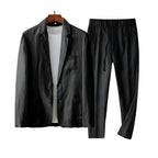 Men's Linen Blazer and Trousers Suit