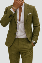 Men's Slim-Fit Blazer and Trouser Set – Two-Piece Tailored Suit