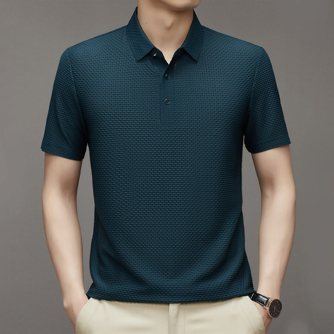 Men's Button-neck Polo Shirt – Black