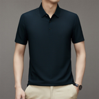 Men's Button-neck Polo Shirt – Black