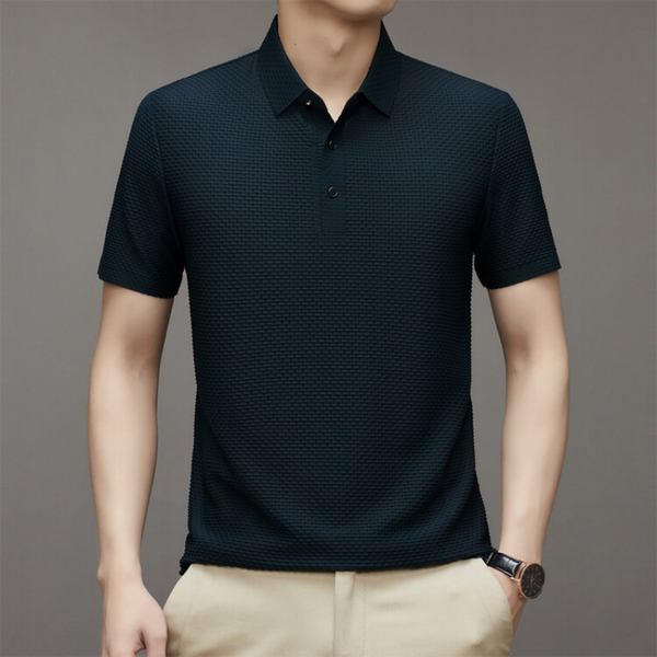 Men's Button-neck Polo Shirt – Black