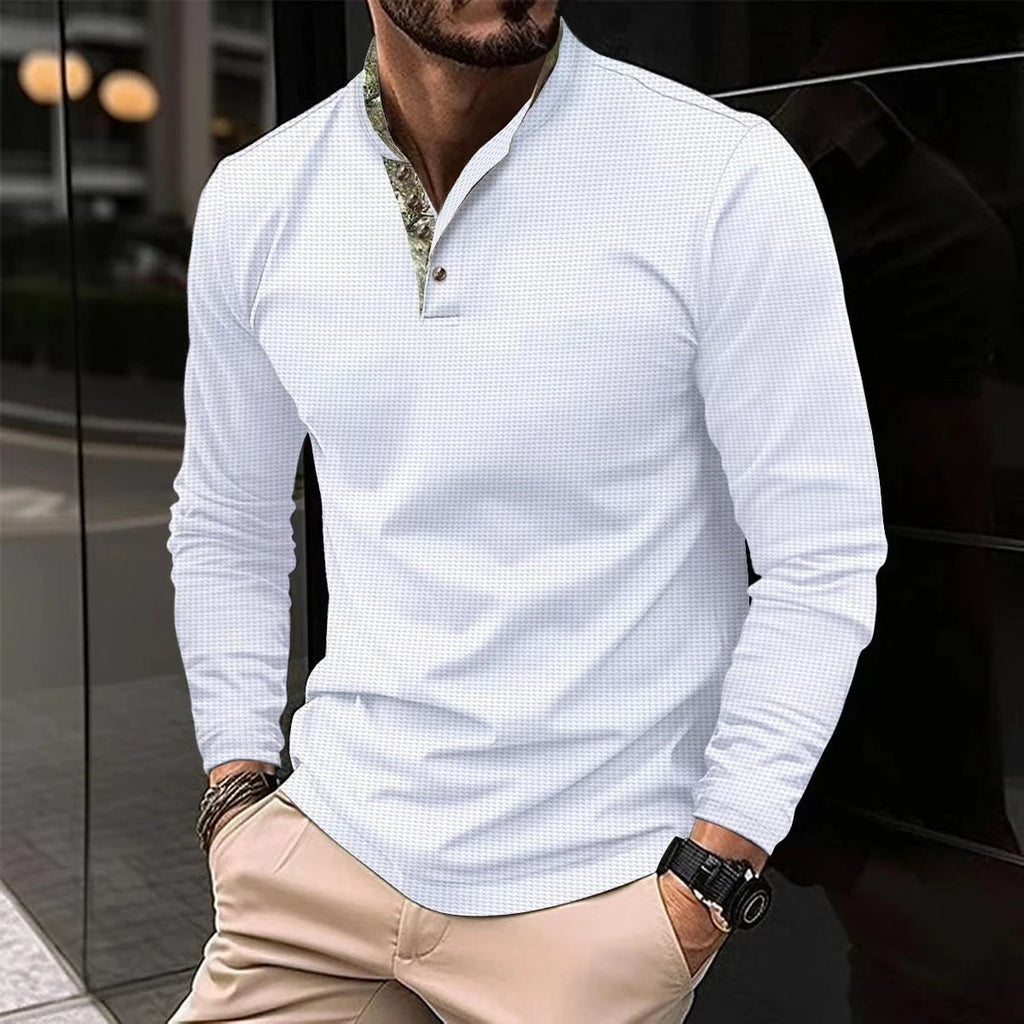 Men's Button-neck Polo Shirt
