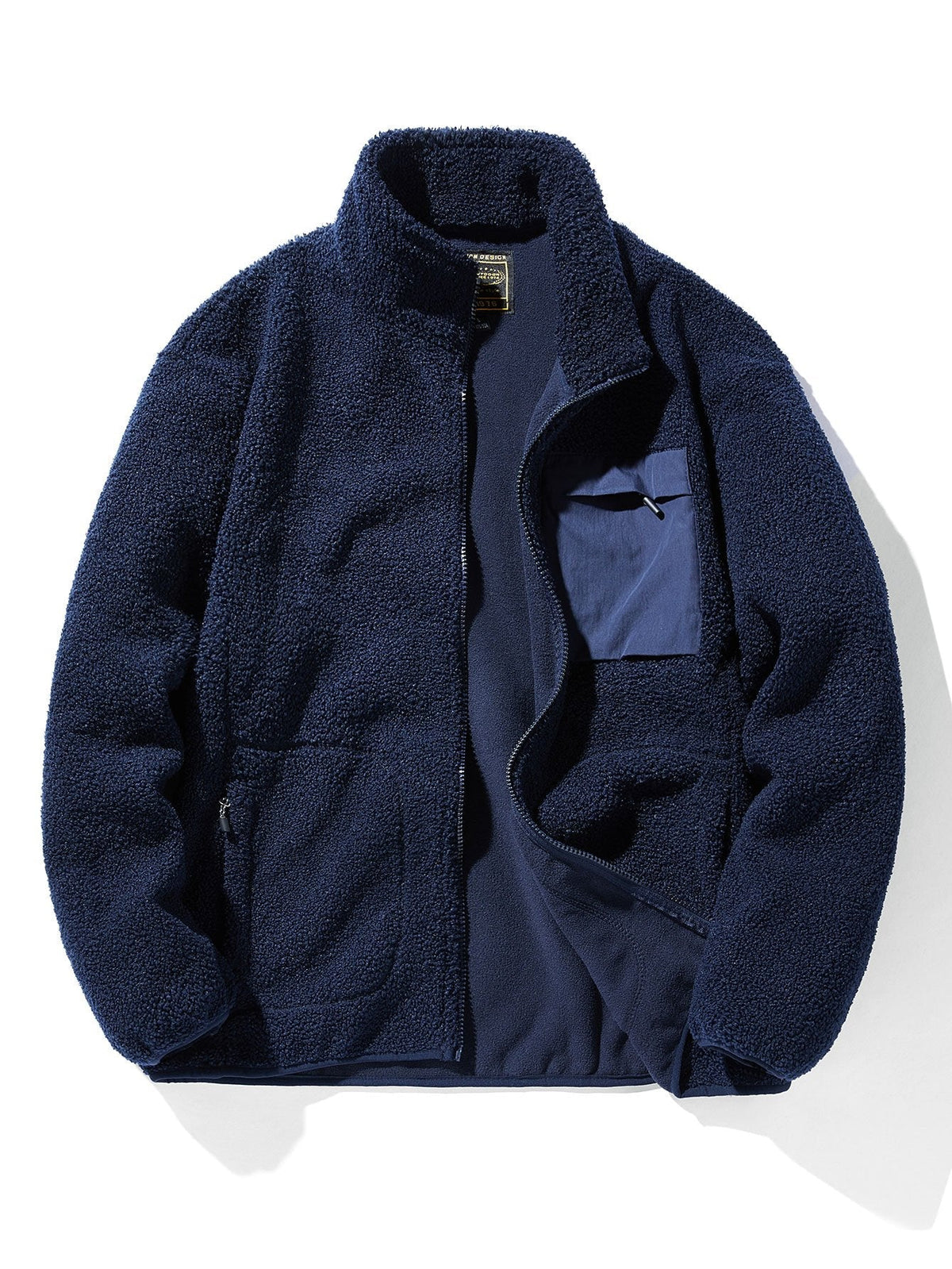 Men's Teddy Fleece Zip-Up Jacket – Soft Borg Textured Outerwear