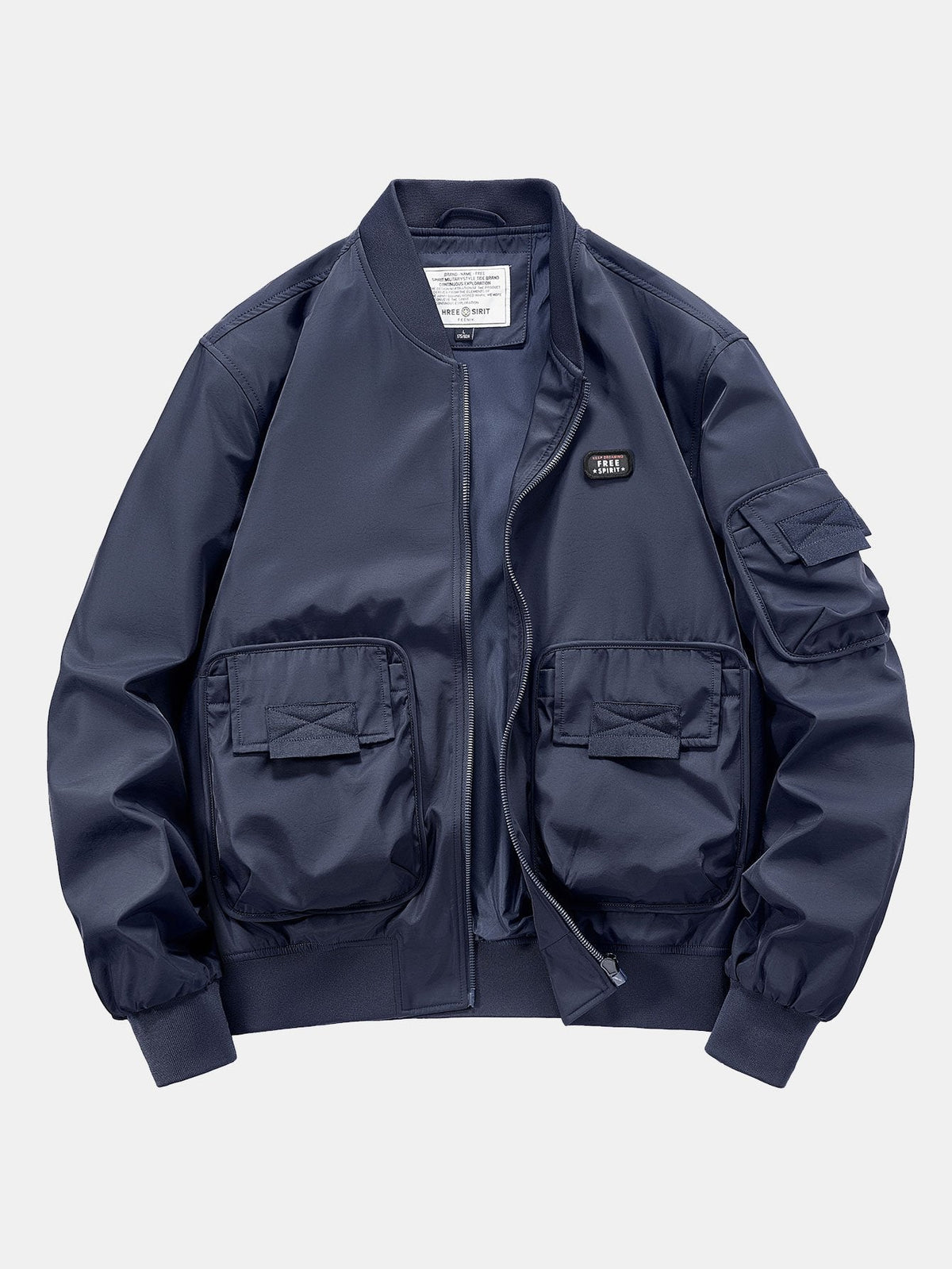 Men's Multi-Pocket Utility Bomber Jacket