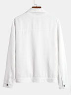 Men's Ribbed Corduroy Jacket with Chest Pockets