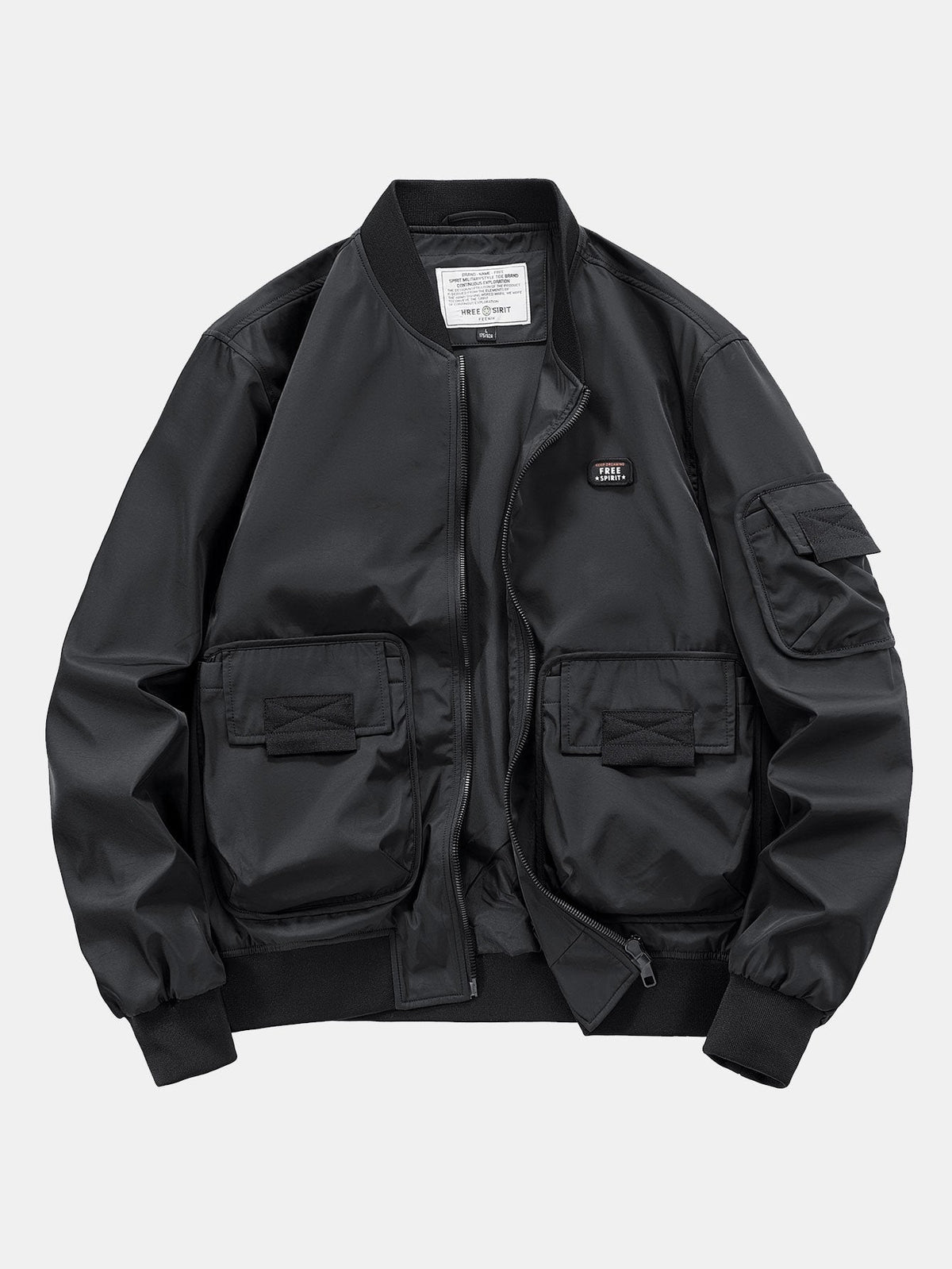 Men's Multi-Pocket Utility Bomber Jacket