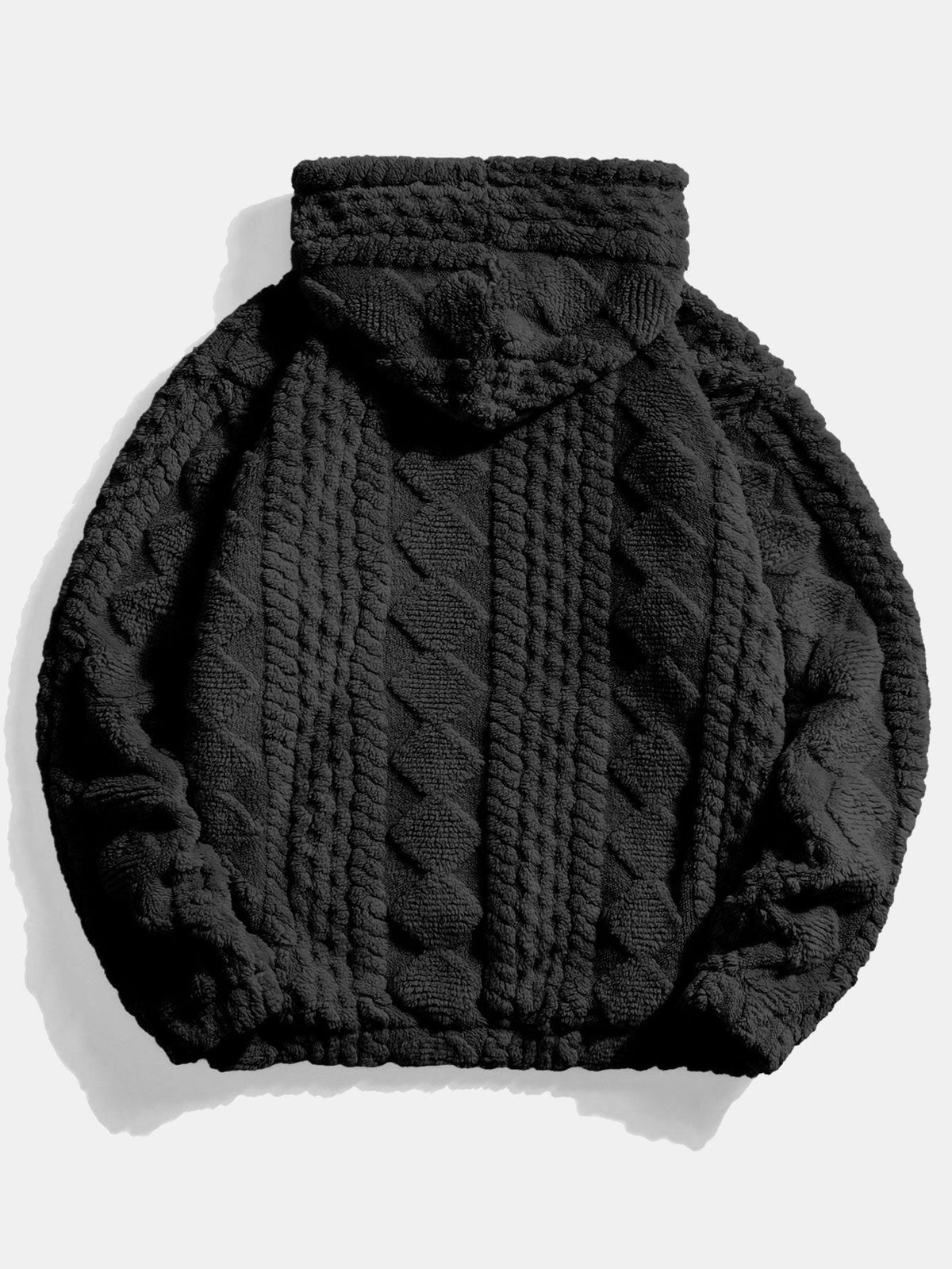 Men's Textured Teddy Tracksuit – Relaxed Hoodie and Joggers