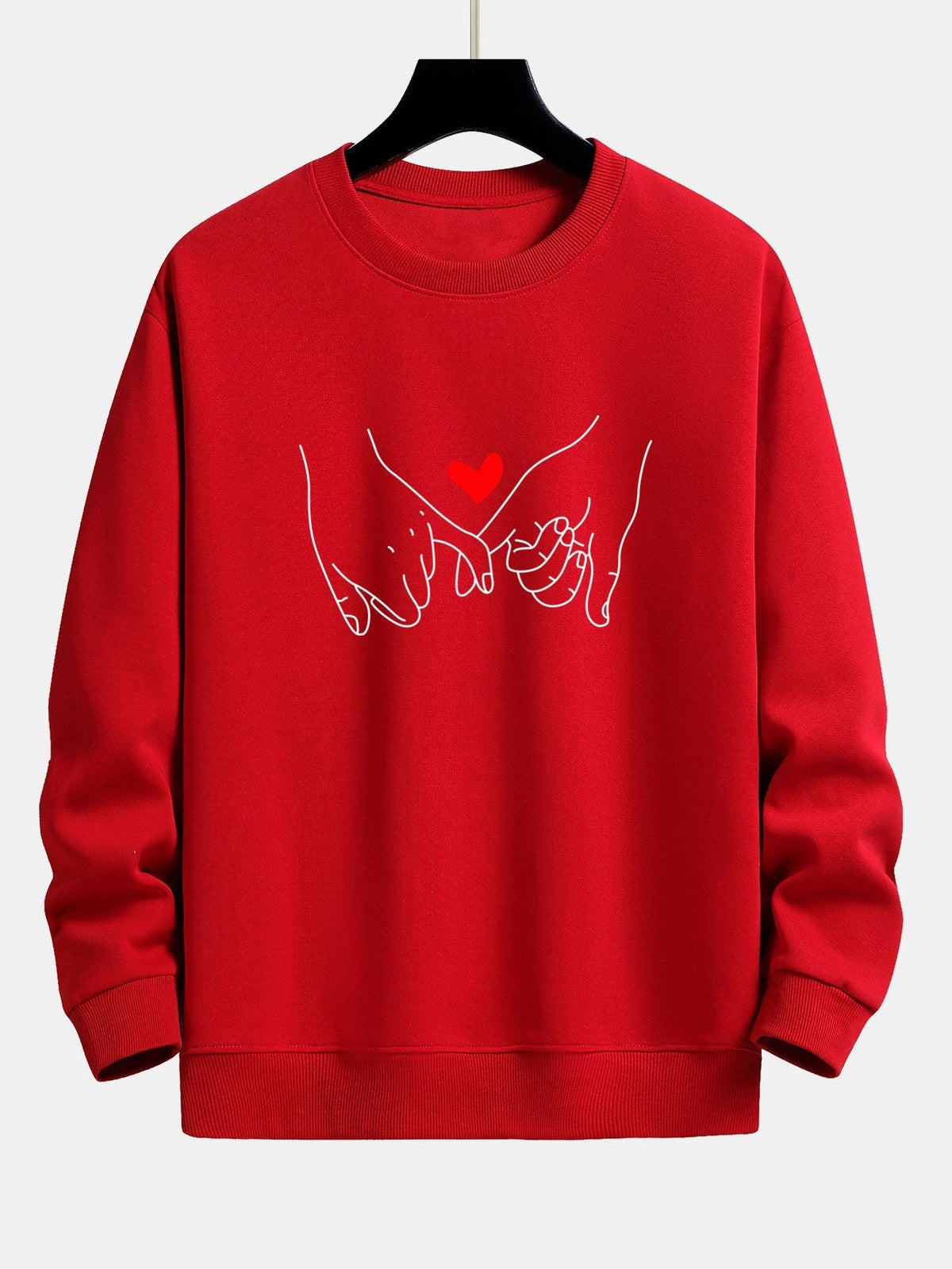 Men's Printed Crew Neck Sweatshirt – Relaxed Fit Cotton Blend Pullover