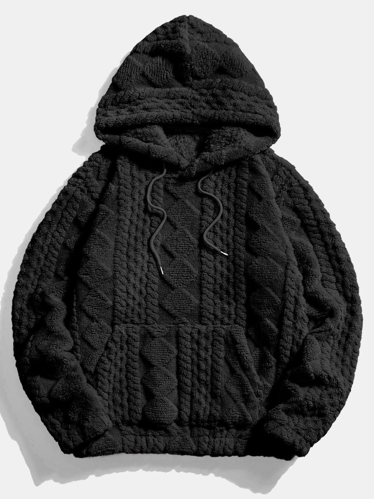 Men's Textured Teddy Tracksuit – Relaxed Hoodie and Joggers