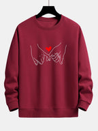 Men's Printed Crew Neck Sweatshirt – Relaxed Fit Cotton Blend Pullover