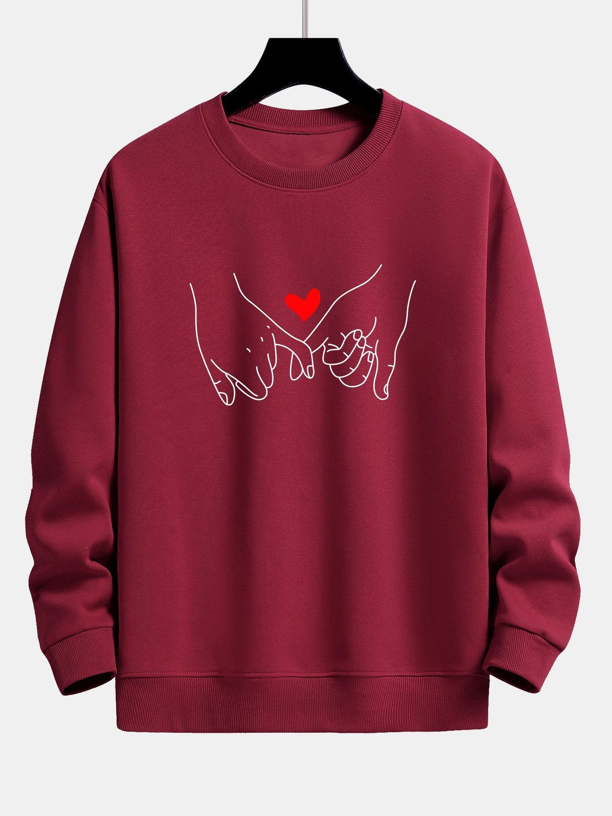 Men's Printed Crew Neck Sweatshirt – Relaxed Fit Cotton Blend Pullover