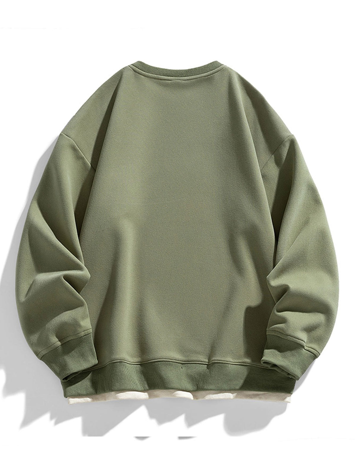 Men's Relaxed Fit Layered Crew Neck Sweatshirt