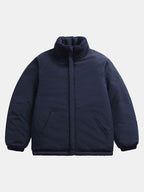 Men's Teddy Fleece Puffer Jacket – Padded High Collar Zip-Up Winter