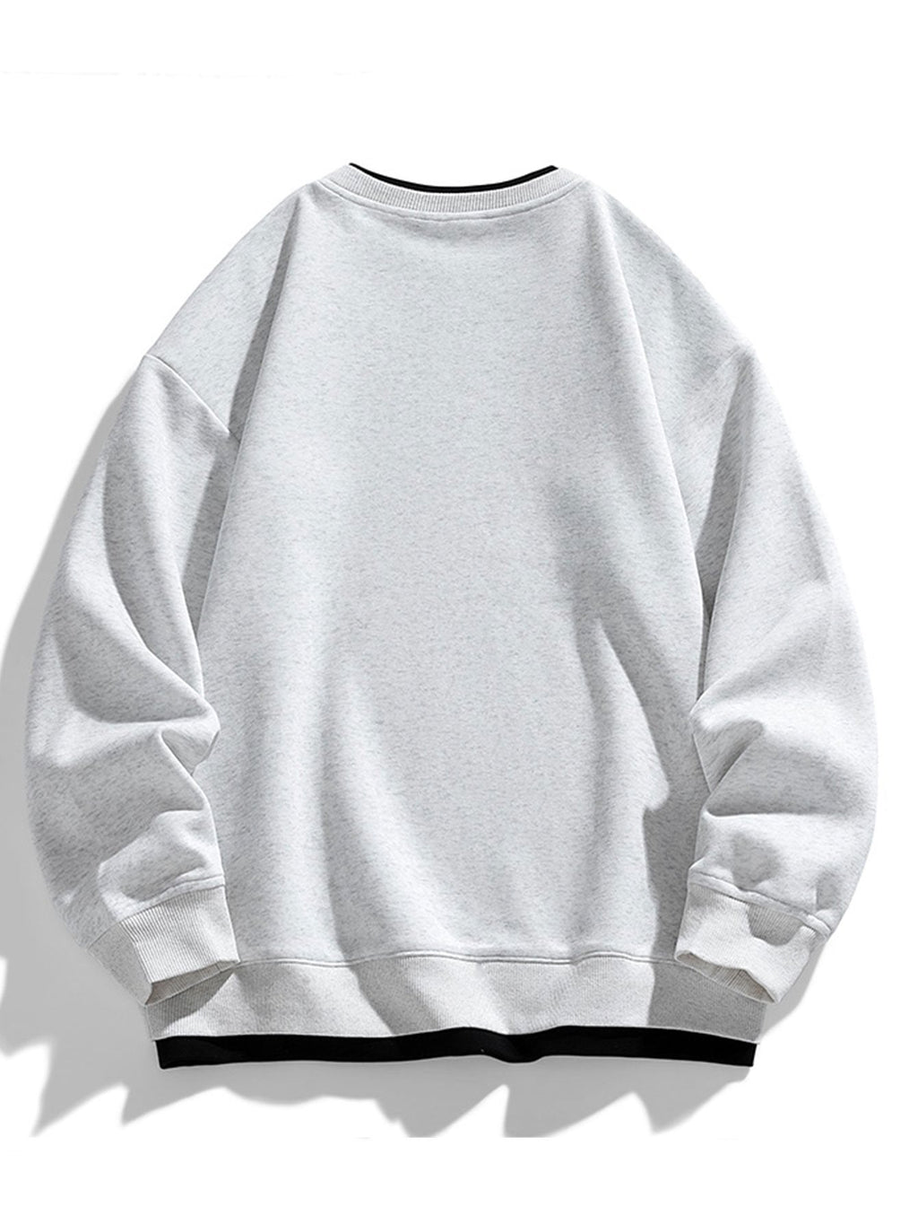 Men's Relaxed Fit Layered Crew Neck Sweatshirt