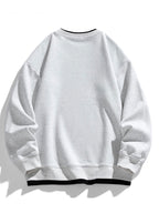 Men's Relaxed Fit Layered Crew Neck Sweatshirt