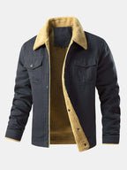 Men's Sherpa-Lined Cotton Jacket and Cargo Jogger Set