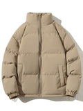 Men's Padded Puffer Jacket – Warm Winter Zip-Up Outerwear