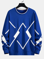 Men's Geometric Print Crew Neck Sweatshirt