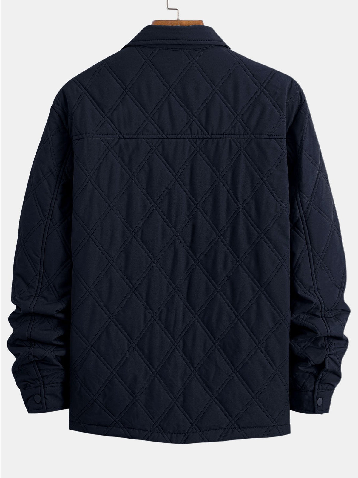 Men's Diamond Quilted Utility Overshirt Jacket