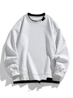Men's Relaxed Fit Layered Crew Neck Sweatshirt