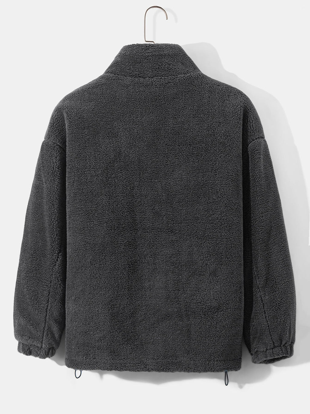 Men's Quilted-Lined Teddy Fleece Jacket – Warm Zip-Up Winter Outerwear