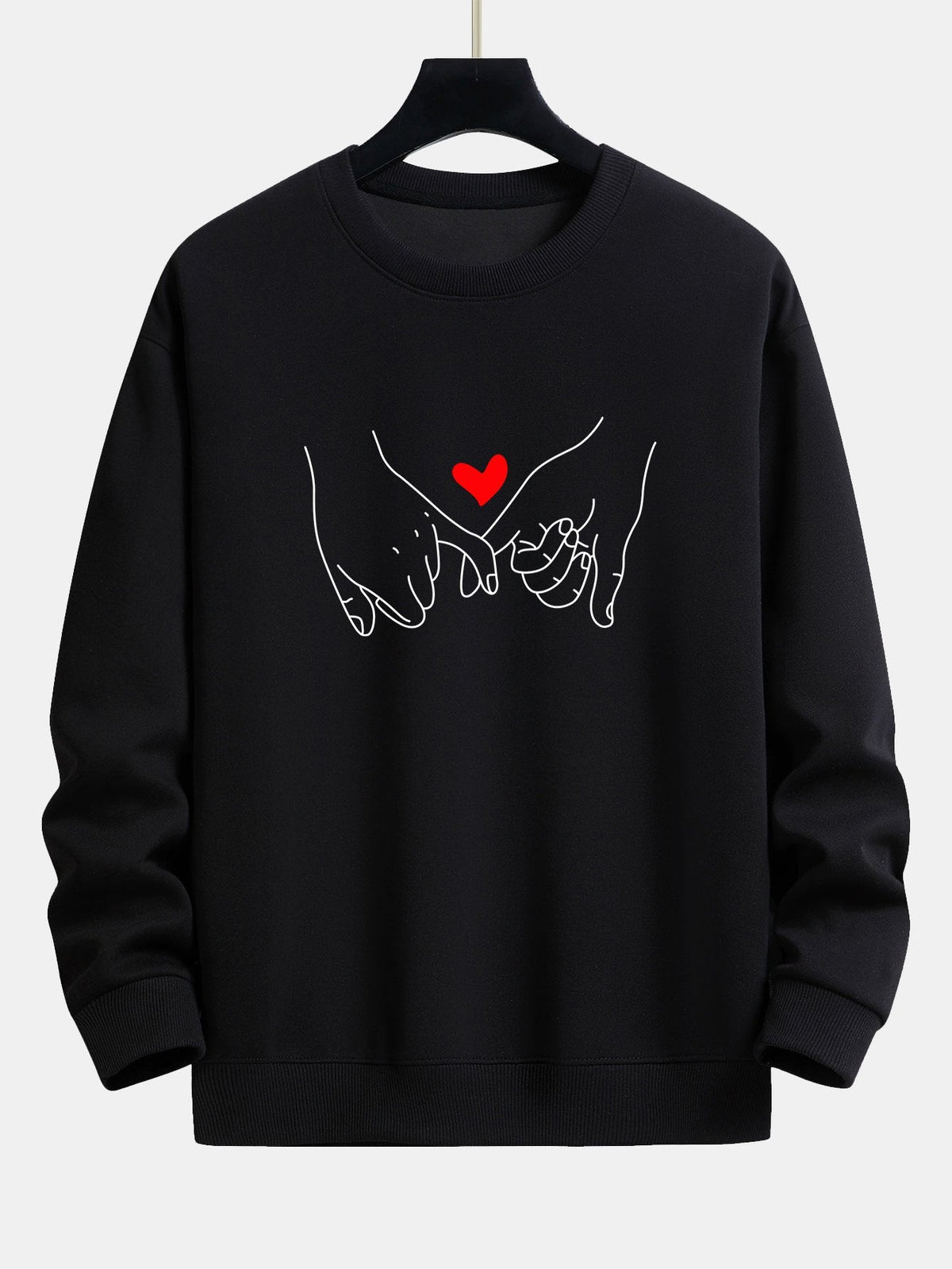 Men's Printed Crew Neck Sweatshirt – Relaxed Fit Cotton Blend Pullover