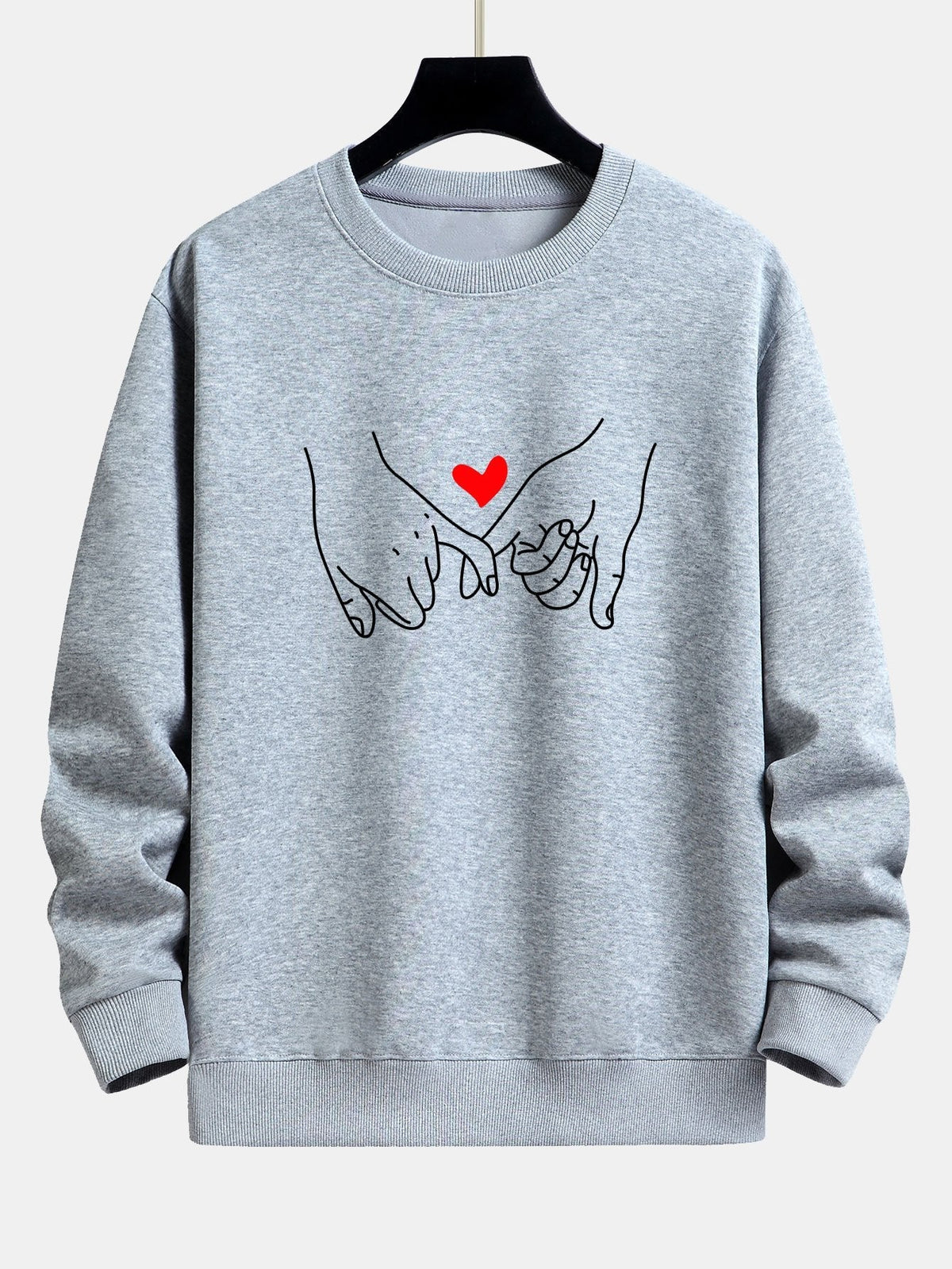 Men's Printed Crew Neck Sweatshirt – Relaxed Fit Cotton Blend Pullover