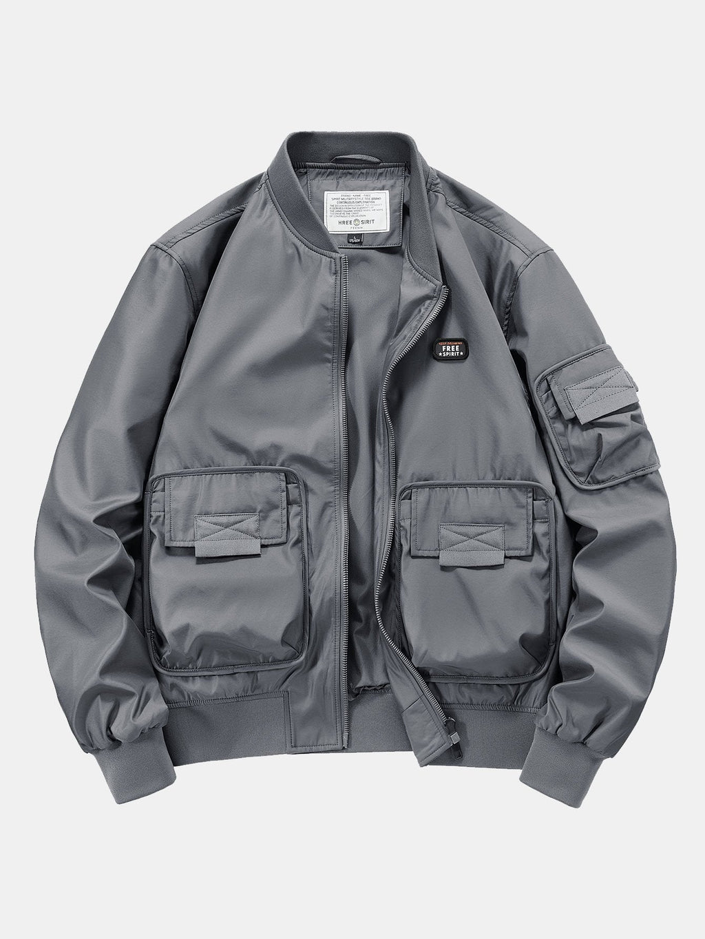 Men's Multi-Pocket Utility Bomber Jacket