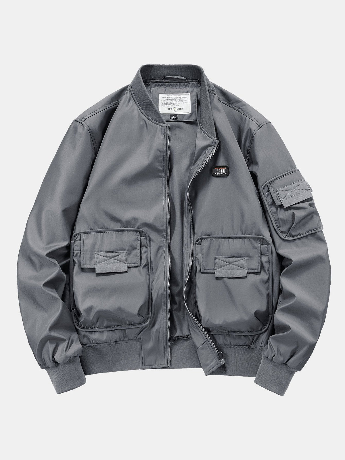 Men's Multi-Pocket Utility Bomber Jacket