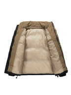 Men's Colour Block Puffer Jacket – Warm Padded Winter Outerwear