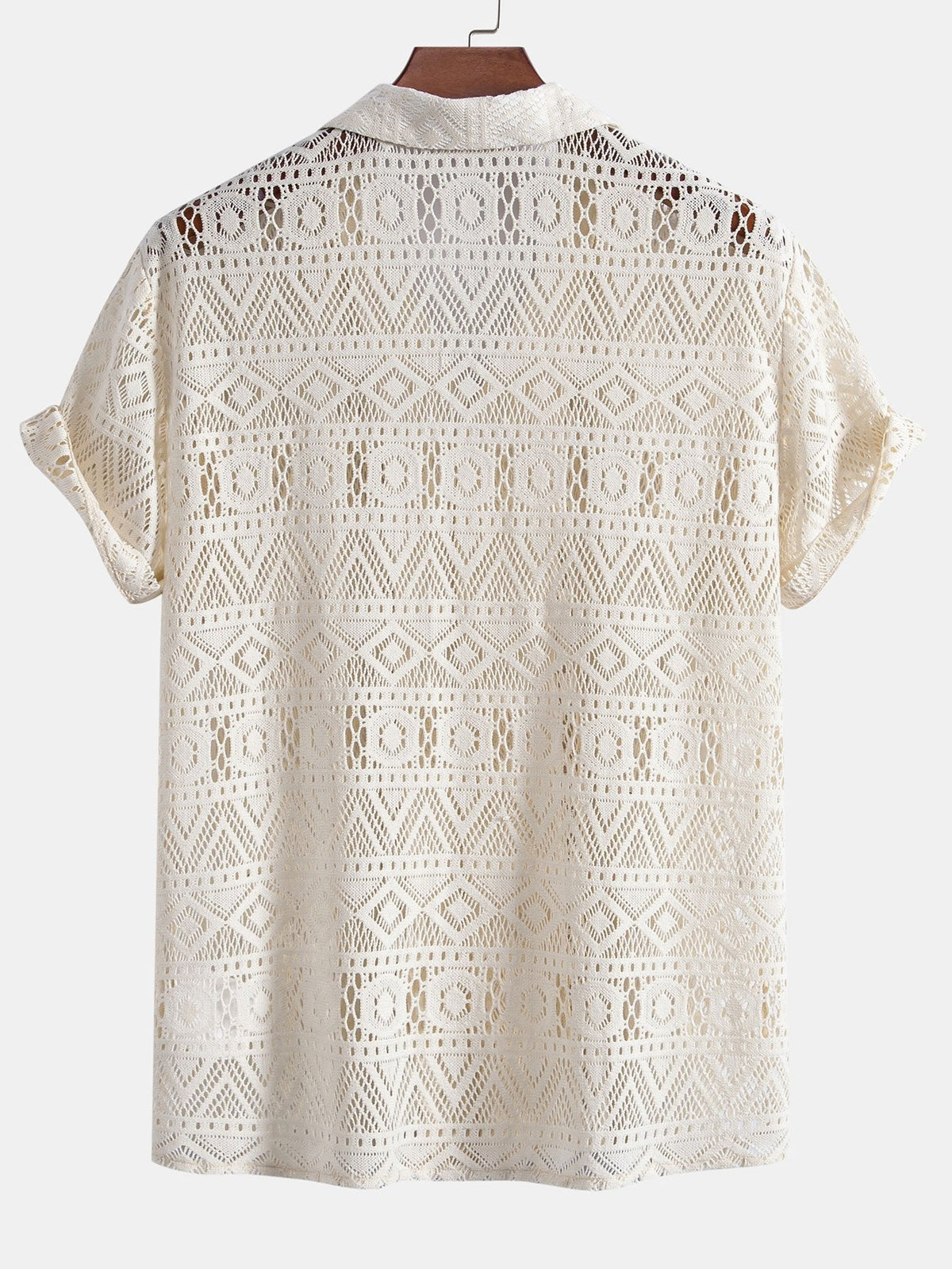 Men's Open-Knit Shirt and Trouser Summer Set