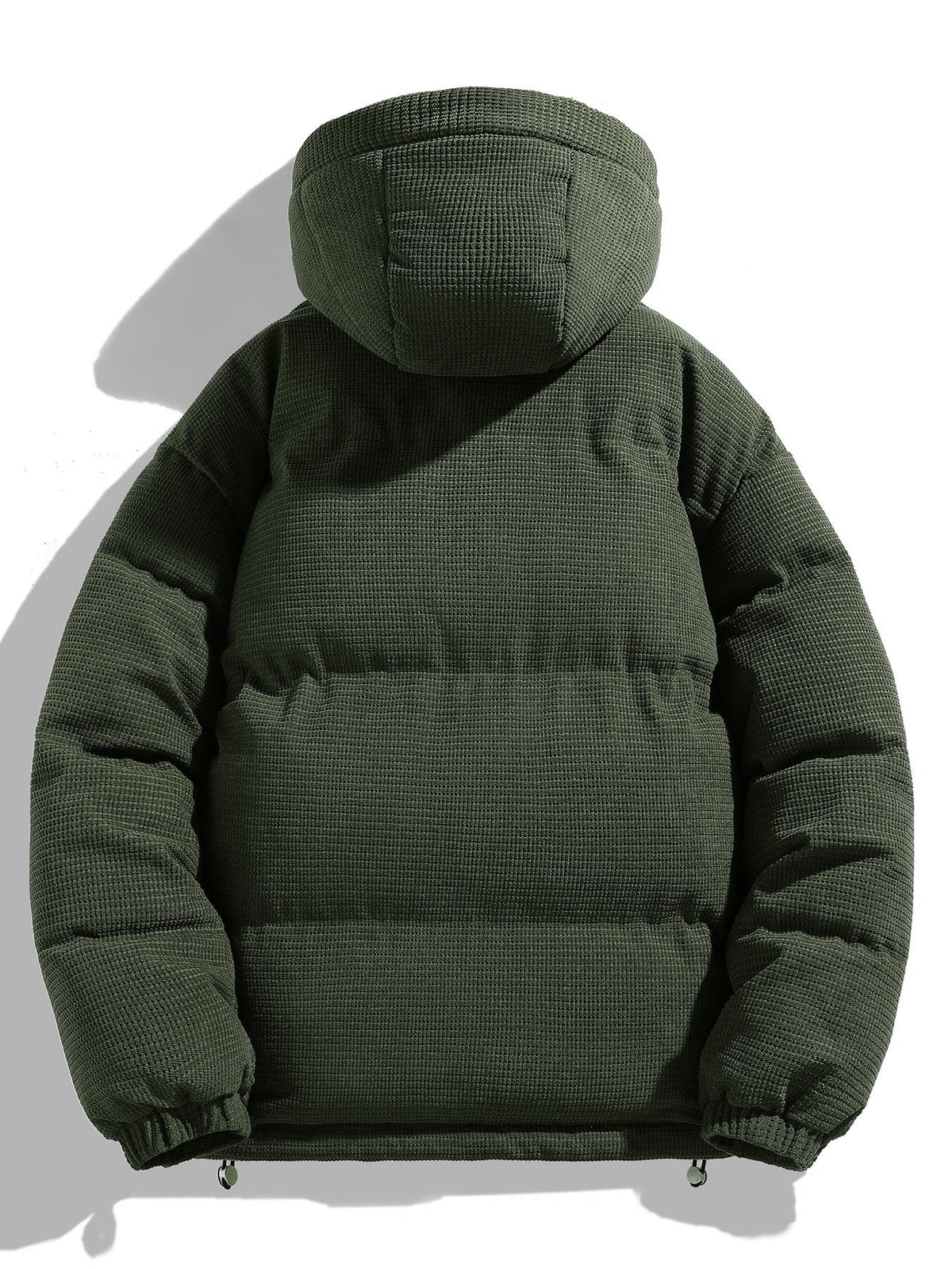 Men's Hooded Corduroy Puffer Jacket – Plush Teddy Fleece Lining