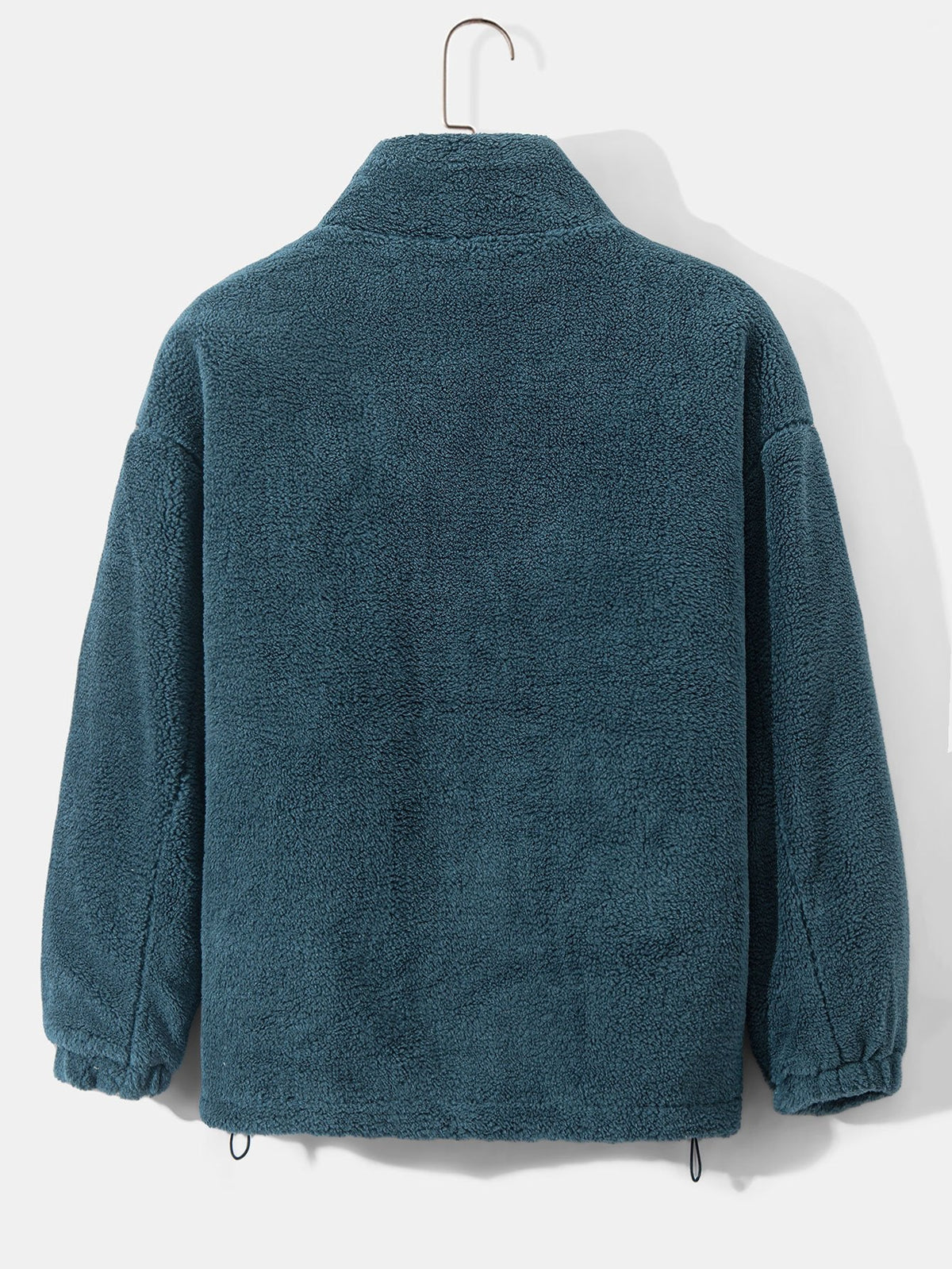 Men's Quilted-Lined Teddy Fleece Jacket – Warm Zip-Up Winter Outerwear