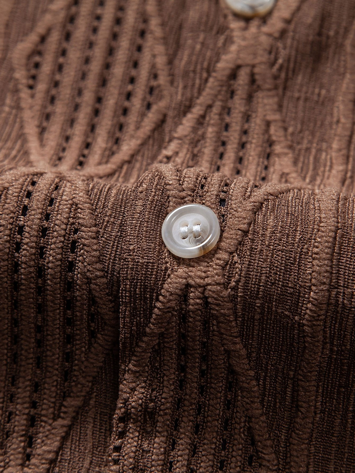 Men's Eyelet Jacquard Shirt and Shorts Resort Set