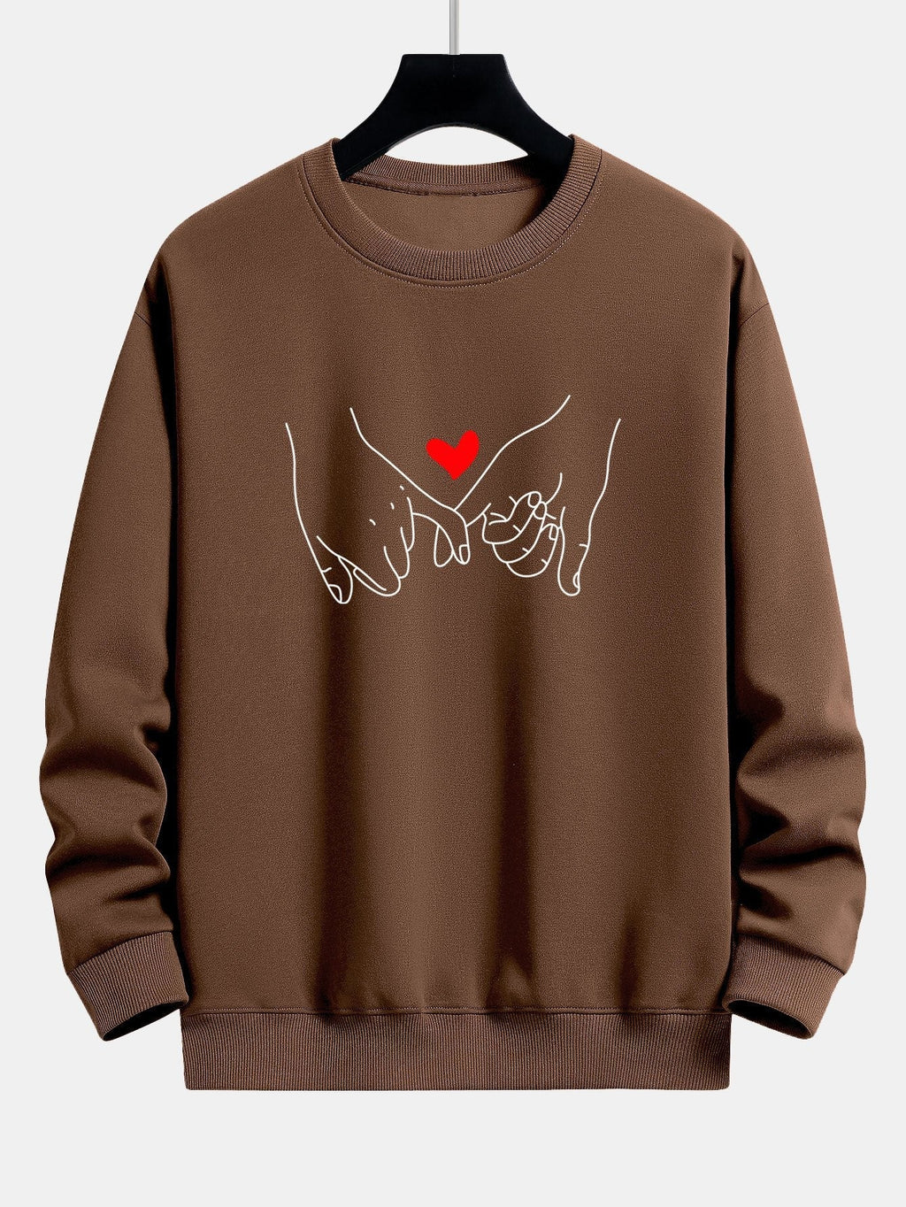 Men's Printed Crew Neck Sweatshirt – Relaxed Fit Cotton Blend Pullover