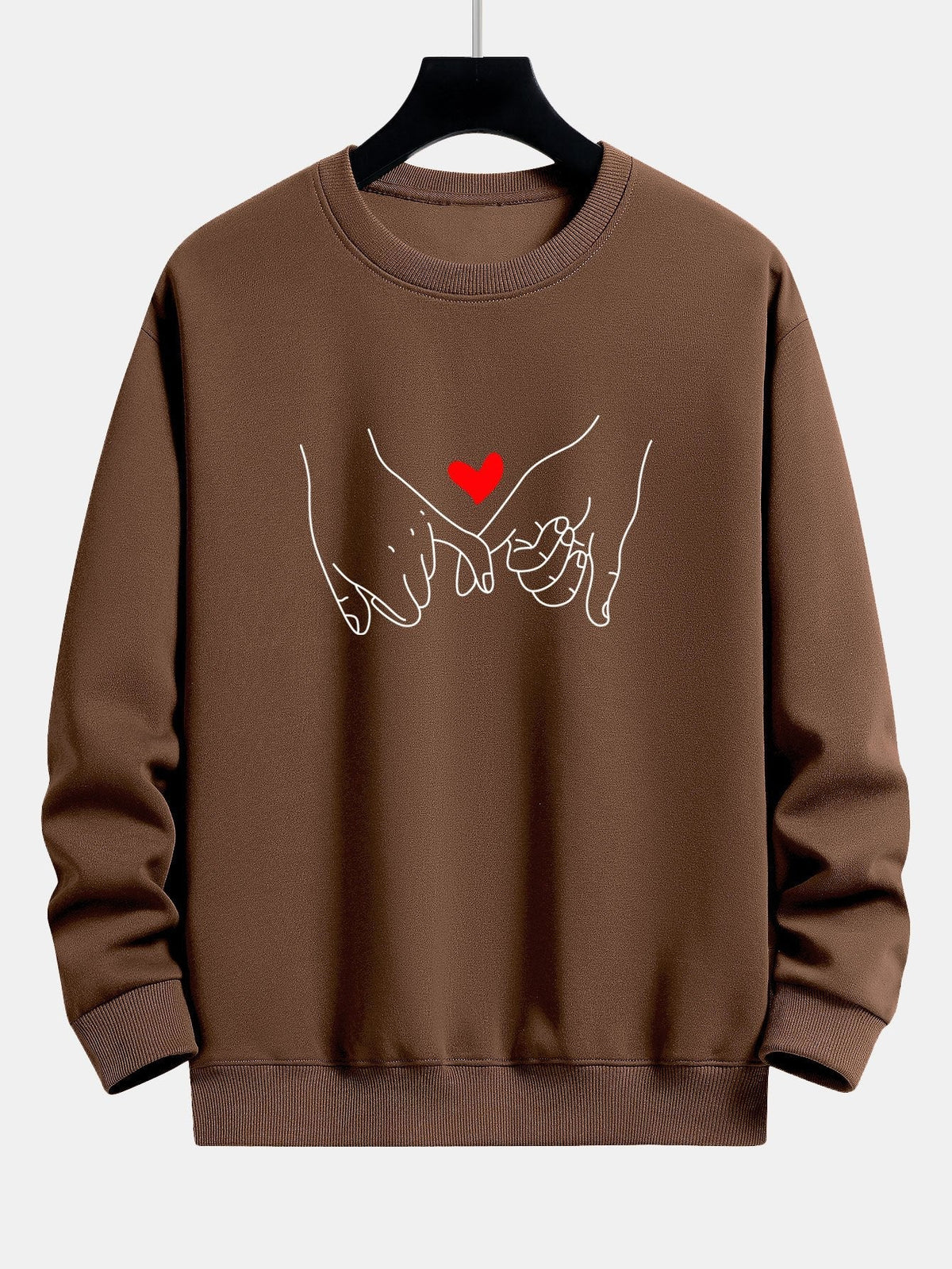 Men's Printed Crew Neck Sweatshirt – Relaxed Fit Cotton Blend Pullover