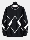 Men's Geometric Print Crew Neck Sweatshirt