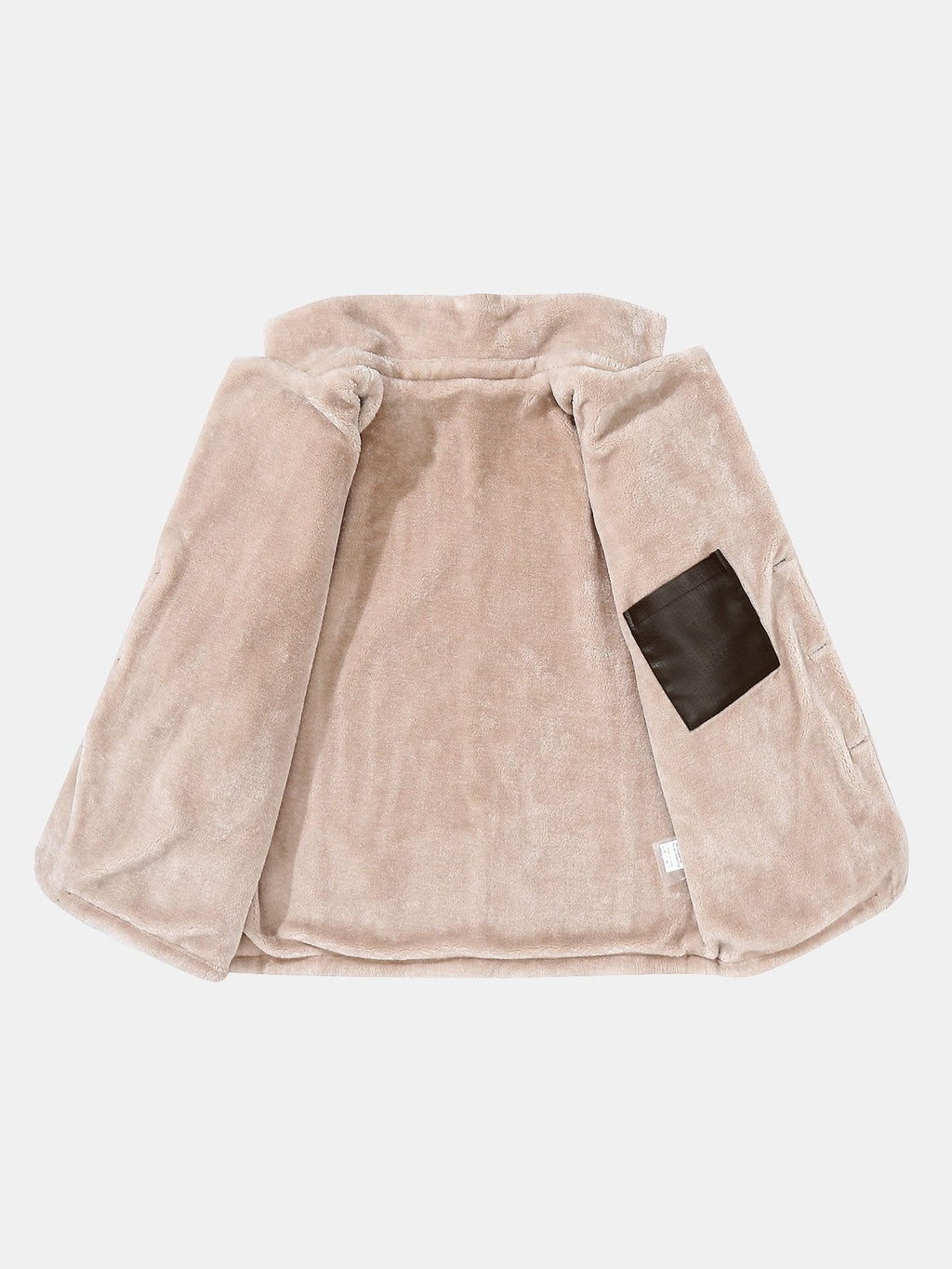 Men's Faux Leather Blazer with Faux Fur Lining